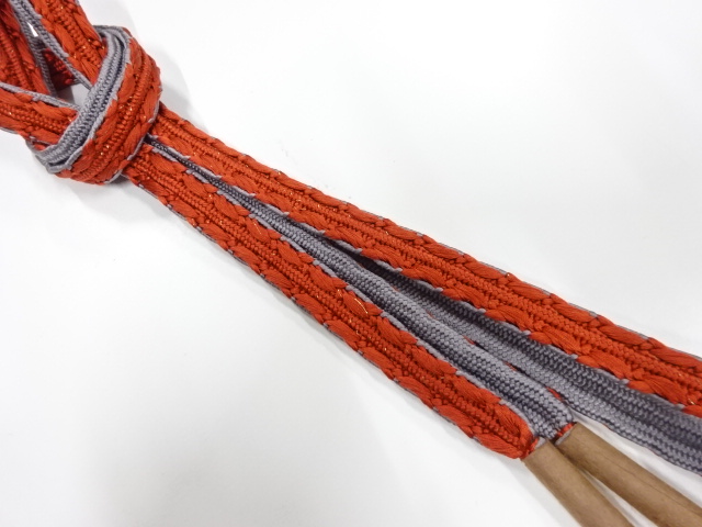 未使用品　正絹　手組帯締め